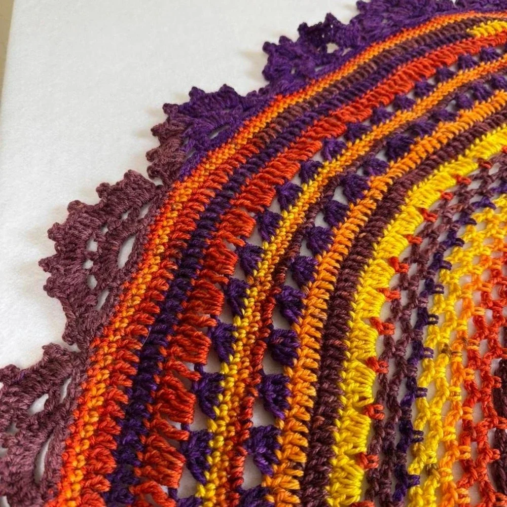 Handmade crochet mandala blanket